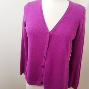 Eileen Fisher fuschia cardigan sweater Size Small
